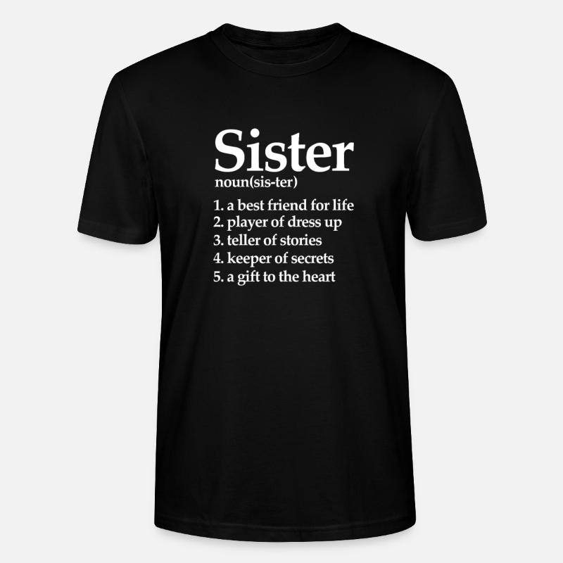 Schwester - Stanley/Stella Unisex Bio-T-Shirt CRAFTER - Schwarz