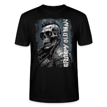 Vieil homme grincheux - T-shirt bio CRAFTER Stanley Stella Unisexe - noir - Devant - Alina (178cm) & Michal (187cm)