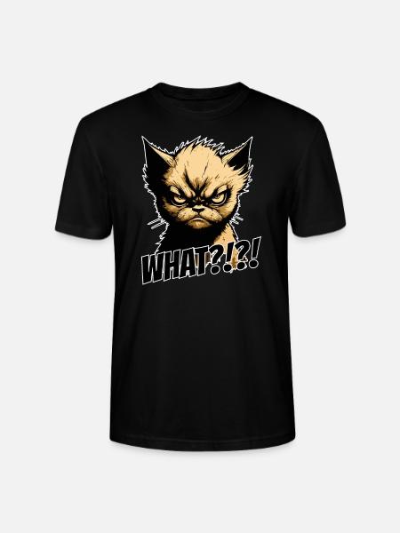Méchant chat - T-shirt bio CRAFTER Stanley Stella Unisexe - noir