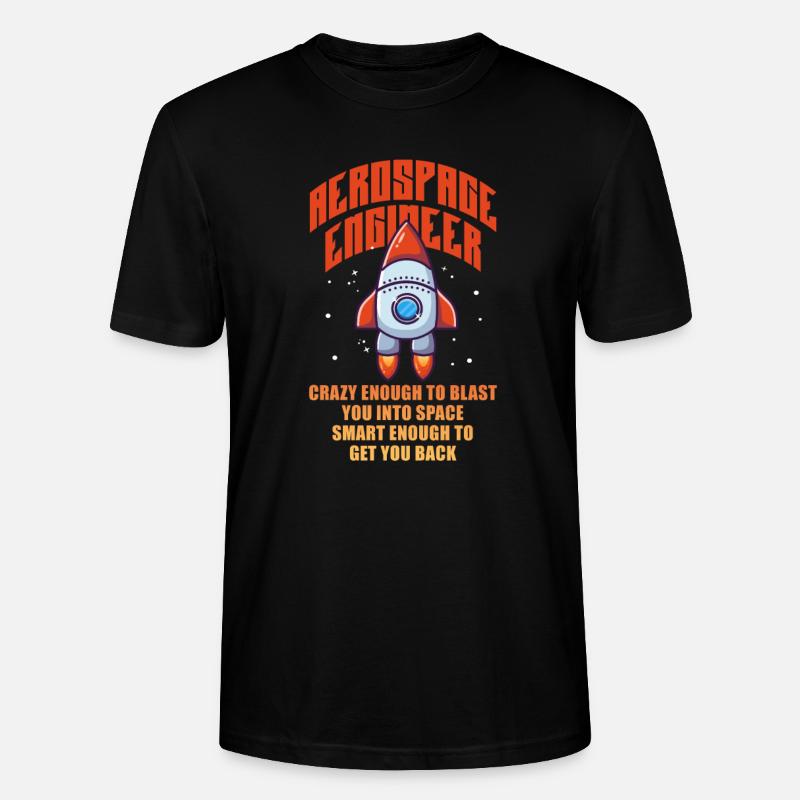 Space Engineer Aeronautical Engineer - Stanley/Stella CRAFTER Unisex Organic T-Shirt - black