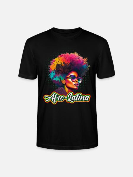 Afro Hår Afro Latina Afrikansk kvinde - Stanley Stella CRAFTER unisex økologisk-T-shirt - sort