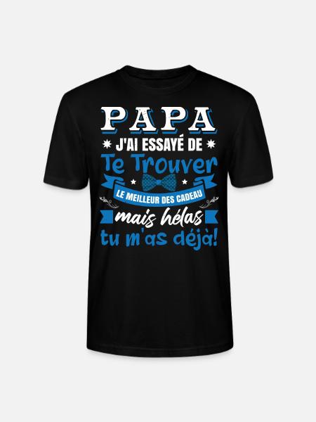 Papa Humour Fête De Père - T-shirt bio CRAFTER Stanley Stella Unisexe - noir