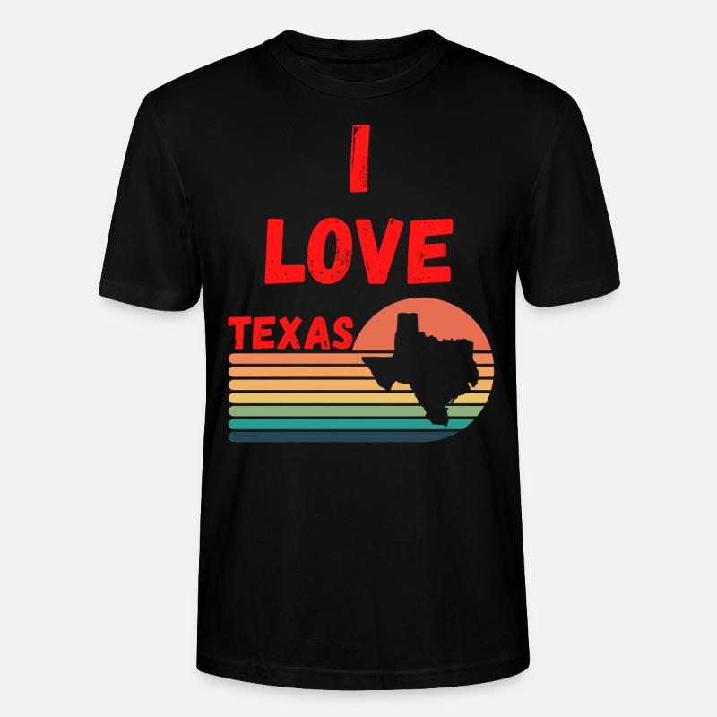 Ich liebe Texas - Stanley/Stella Unisex Bio-T-Shirt CRAFTER - Schwarz