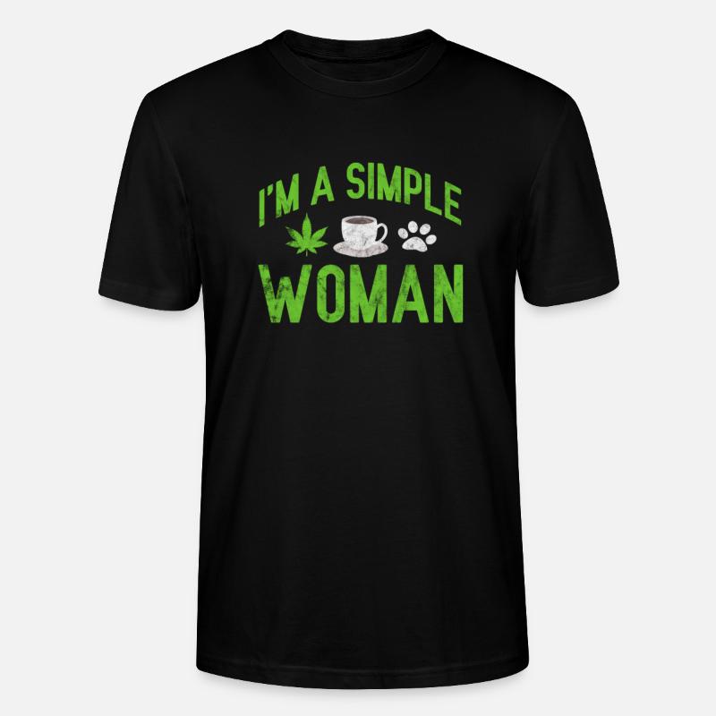 Kaffee Gras Hund - Stanley/Stella Unisex Bio-T-Shirt CRAFTER - Schwarz