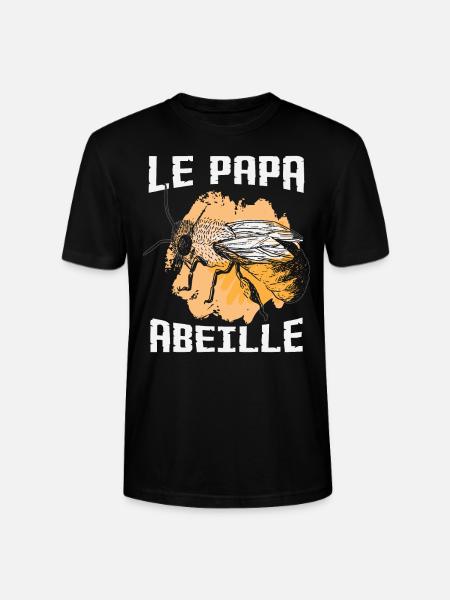 Le Papa Abeille - T-shirt bio CRAFTER Stanley Stella Unisexe - noir