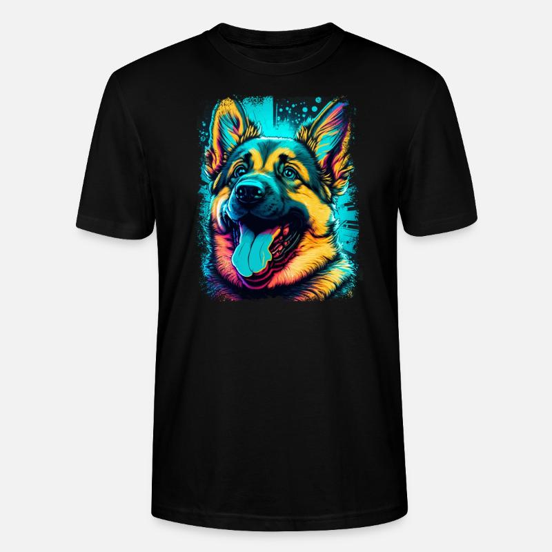 Deutscher Schäferhund - Stanley/Stella Unisex Bio-T-Shirt CRAFTER - Schwarz