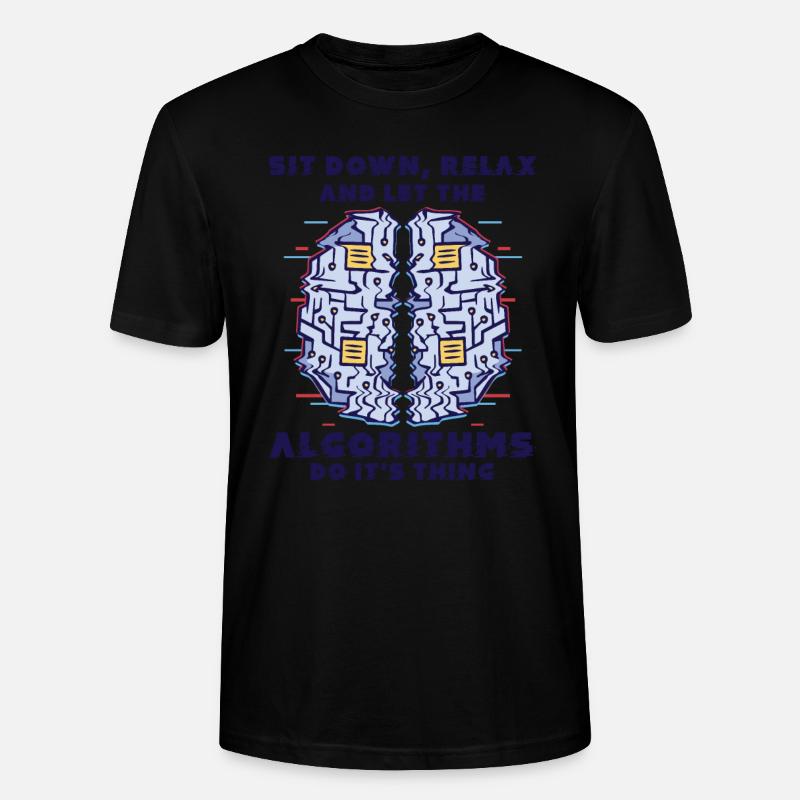 Computer Algorithm Programmer Artificial - Stanley/Stella CRAFTER Unisex Organic T-Shirt - black