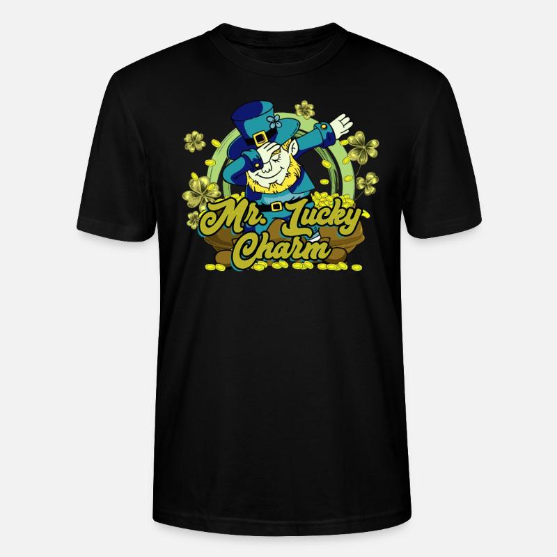 Mr Lucky Charm Glücksbringer Saint-Patrick - T-shirt bio CRAFTER Stanley Stella Unisexe - noir