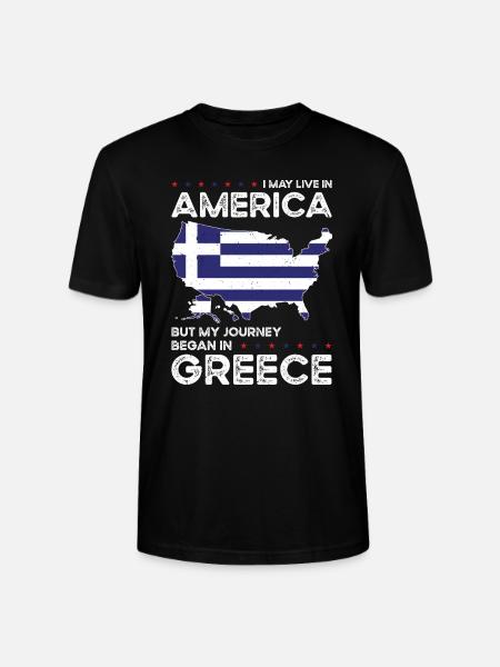 Né en Grèce Grèce Américain - T-shirt bio CRAFTER Stanley Stella Unisexe - noir
