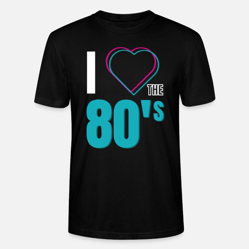 J’AIME LES ANNÉES 80 - T-shirt bio CRAFTER Stanley Stella Unisexe - noir