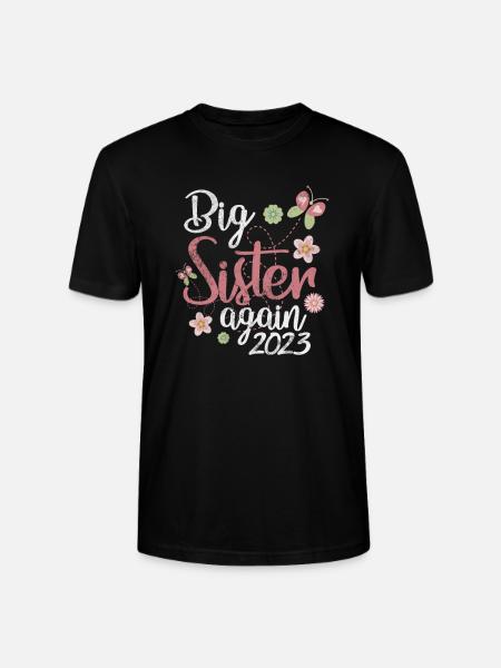 Pregnancy Big Sister - Stanley/Stella CRAFTER Unisex Organic T-Shirt - black