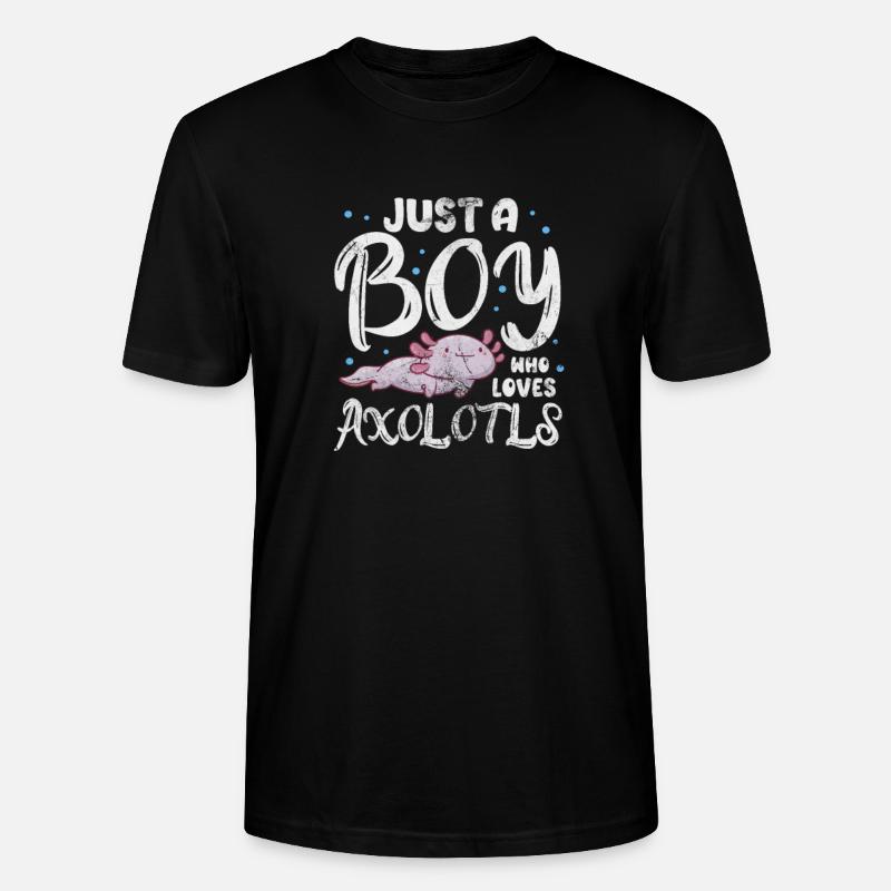 Axolotl Wassertier Wasser Geschenk - Stanley/Stella Unisex Bio-T-Shirt CRAFTER - Schwarz