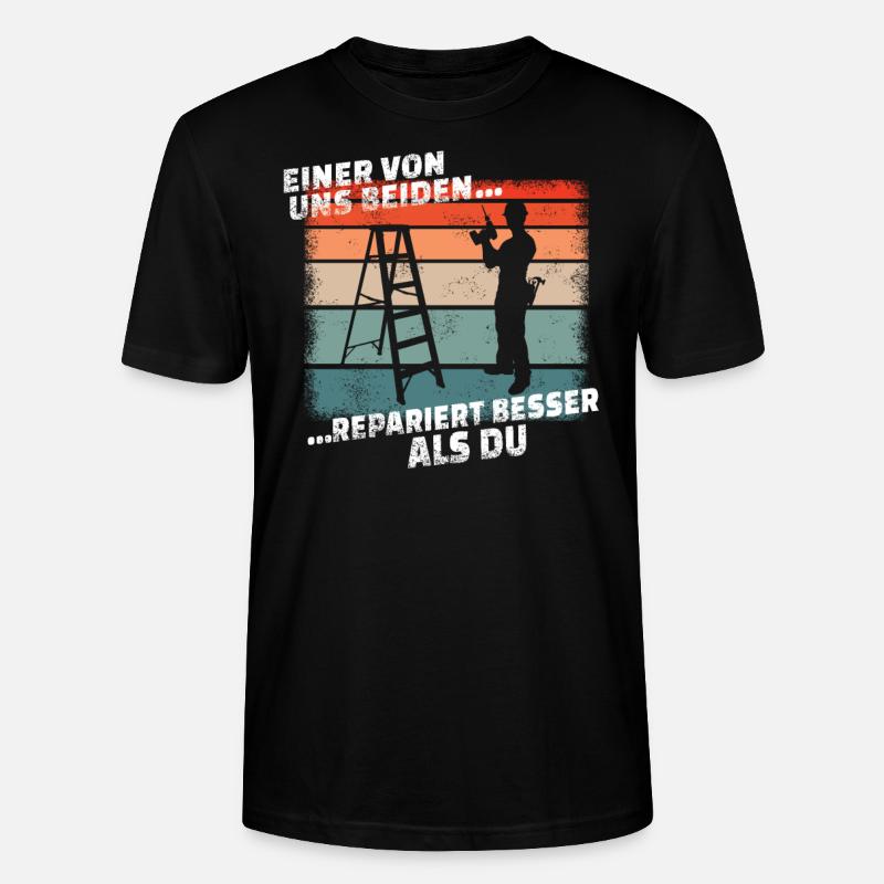 Heimwerker Geschenkidee Handwerker - Stanley/Stella Unisex Bio-T-Shirt CRAFTER - Schwarz