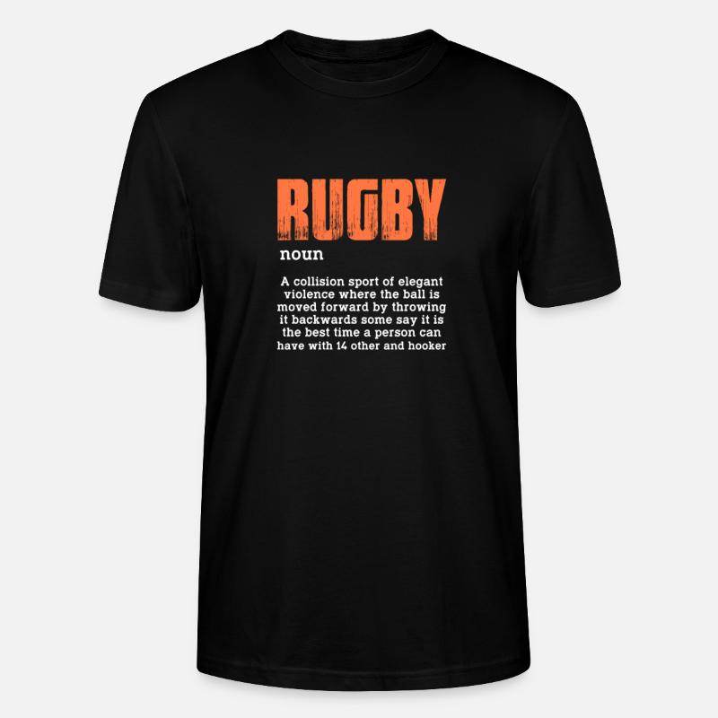 Rugby - T-shirt bio CRAFTER Stanley Stella Unisexe - noir