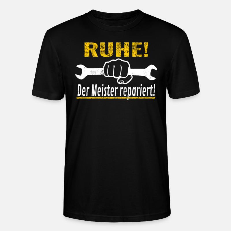 Heimwerker Geschenkidee Handwerker - Stanley/Stella Unisex Bio-T-Shirt CRAFTER - Schwarz