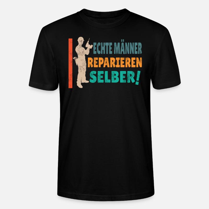 Heimwerker Geschenkidee Handwerker - Stanley/Stella Unisex Bio-T-Shirt CRAFTER - Schwarz