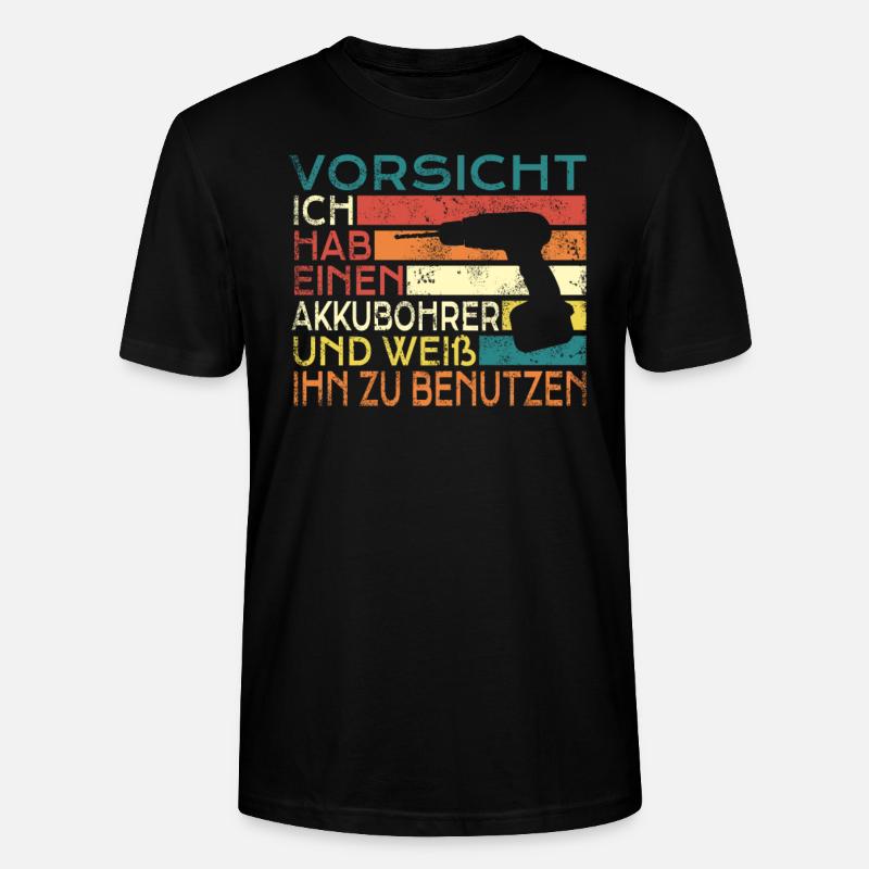 Heimwerker Geschenkidee Handwerker - Stanley/Stella Unisex Bio-T-Shirt CRAFTER - Schwarz