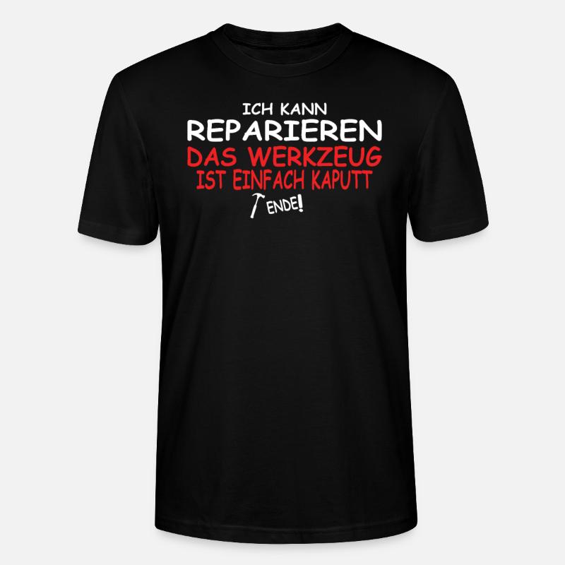 Heimwerker Geschenkidee Handwerker - Stanley/Stella Unisex Bio-T-Shirt CRAFTER - Schwarz