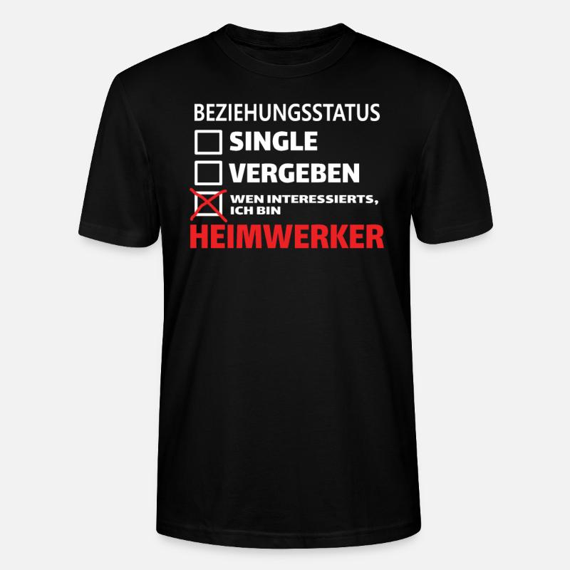 Heimwerker Geschenkidee Handwerker - Stanley/Stella Unisex Bio-T-Shirt CRAFTER - Schwarz