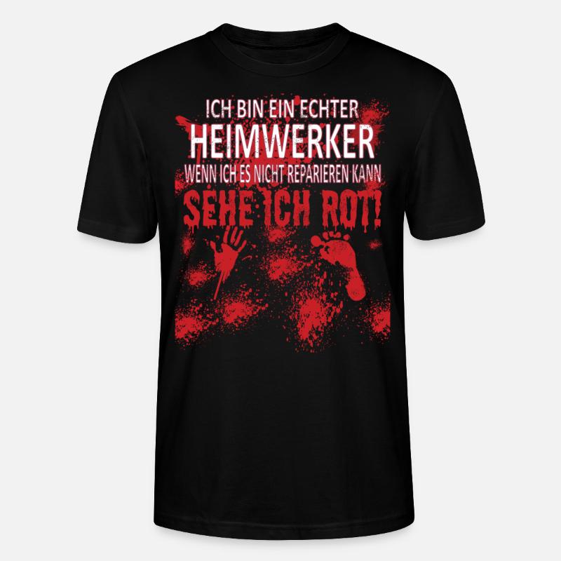 Heimwerker Geschenkidee Handwerker - Stanley/Stella Unisex Bio-T-Shirt CRAFTER - Schwarz