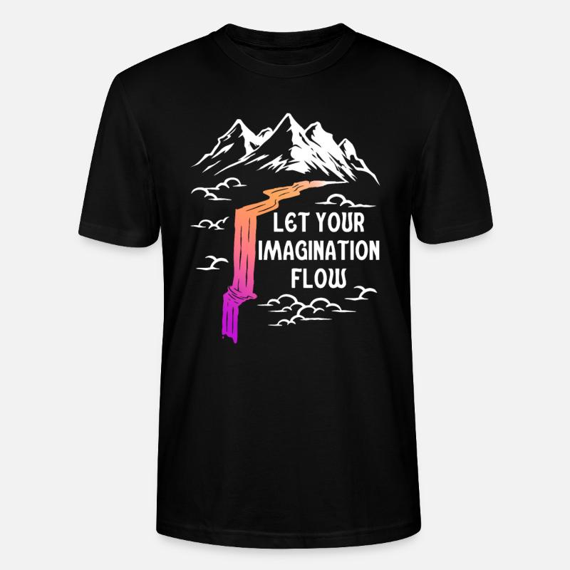 Space River Mountain Imagination - Stanley/Stella Unisex Bio-T-Shirt CRAFTER - Schwarz
