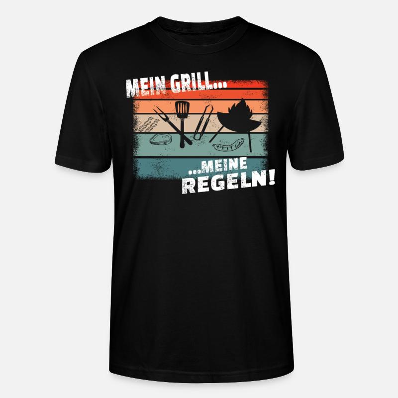 Grillen und Camper Geschenkidee - Stanley/Stella Unisex Bio-T-Shirt CRAFTER - Schwarz
