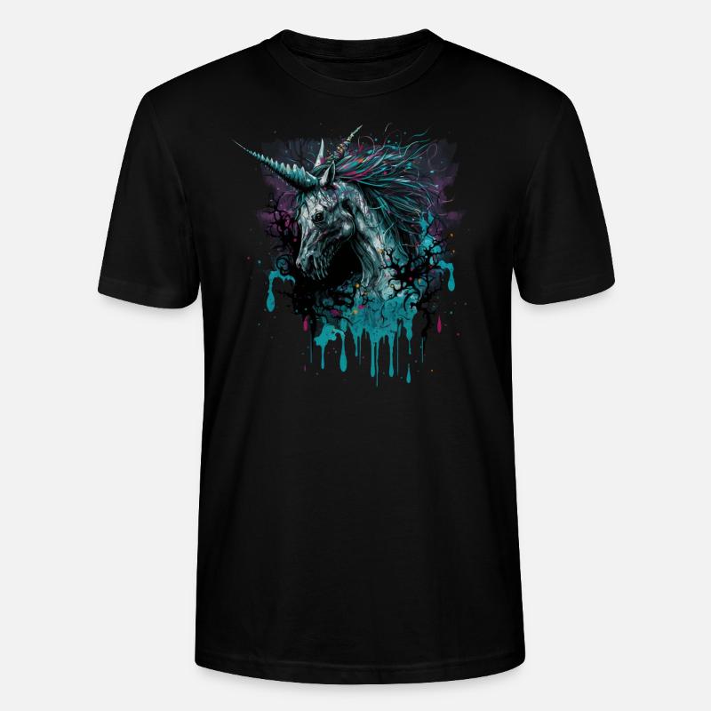 Zombie Einhorn - Stanley/Stella Unisex Bio-T-Shirt CRAFTER - Schwarz