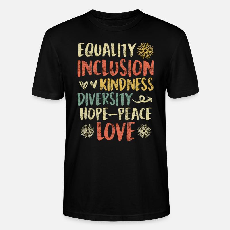 Inclusion handicap acceptation et sensibilisation - T-shirt bio CRAFTER Stanley Stella Unisexe - noir