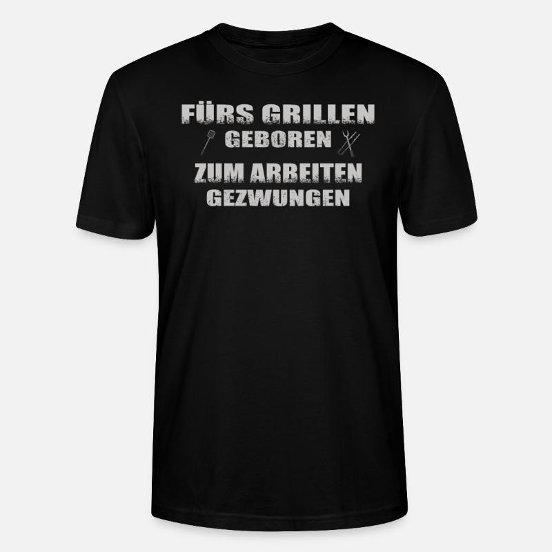 Grillen und Camper Geschenkidee - Stanley/Stella Unisex Bio-T-Shirt CRAFTER - Schwarz