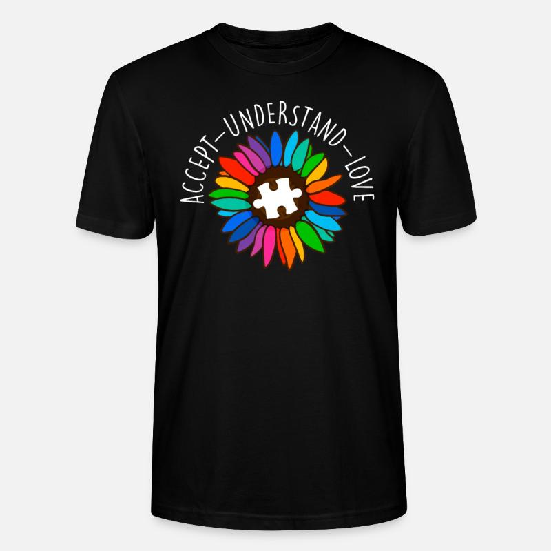 Autisme Diversité Conscience autistique - T-shirt bio CRAFTER Stanley Stella Unisexe - noir
