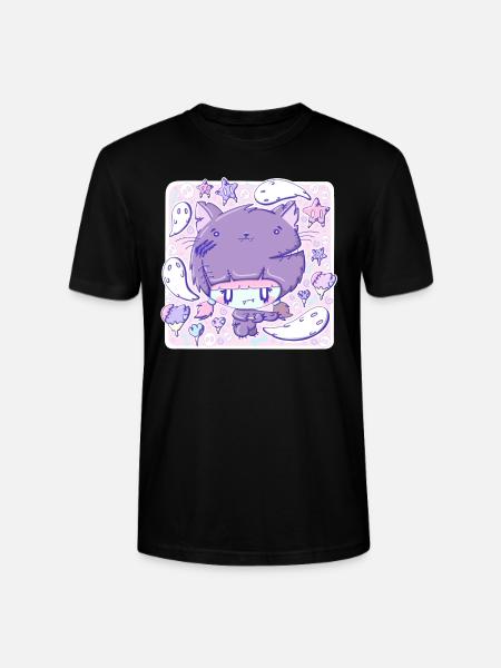 Cute Zombie Kitty cat - Stanley/Stella CRAFTER Unisex Organic T-Shirt - black