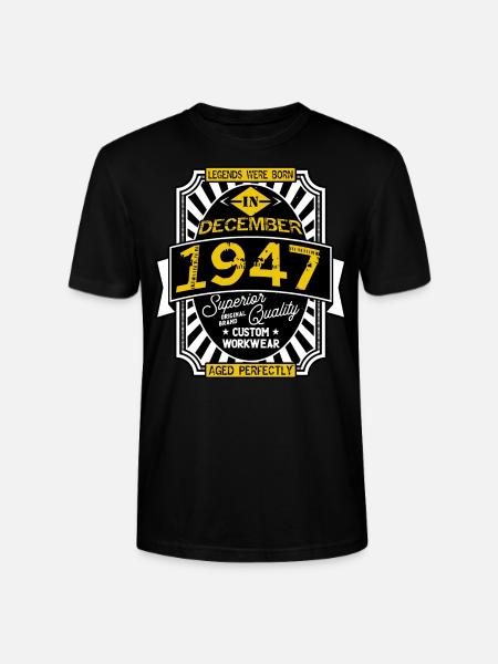 1947 DECEMBER - T-shirt bio CRAFTER Stanley Stella Unisexe - noir