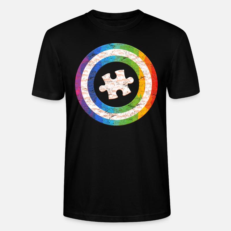 Autisme Diversité Conscience autistique - T-shirt bio CRAFTER Stanley Stella Unisexe - noir