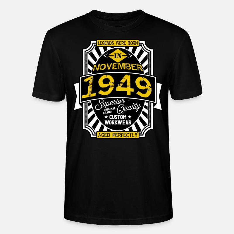 NOVEMBER 1949 - Stanley/Stella Unisex Bio-T-Shirt CRAFTER - Schwarz