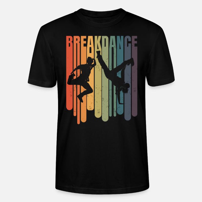 Retro Hip-Hop Tänzer Breakdancer - Stanley/Stella Unisex Bio-T-Shirt CRAFTER - Schwarz