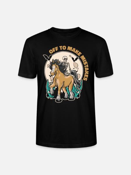 Skelett Reitpferd Fehler Reiten - Stanley/Stella Unisex Bio-T-Shirt CRAFTER - Schwarz
