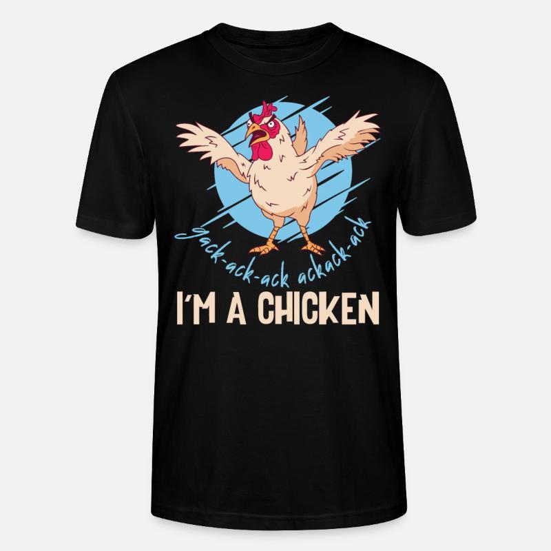 Ich bin ein Huhn - Stanley/Stella Unisex Bio-T-Shirt CRAFTER - Schwarz