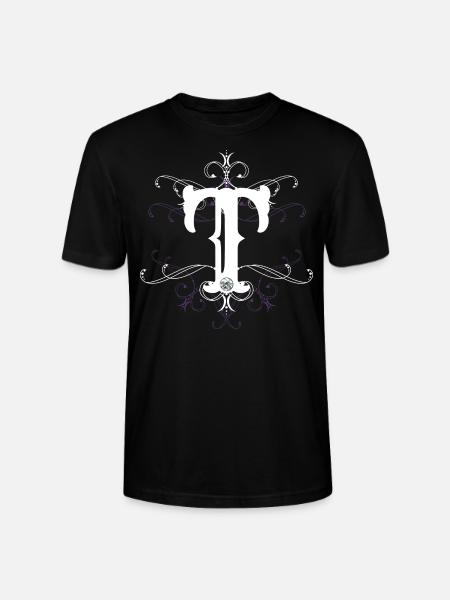Letter T, point (t) - Stanley/Stella CRAFTER Unisex Organic T-Shirt - black