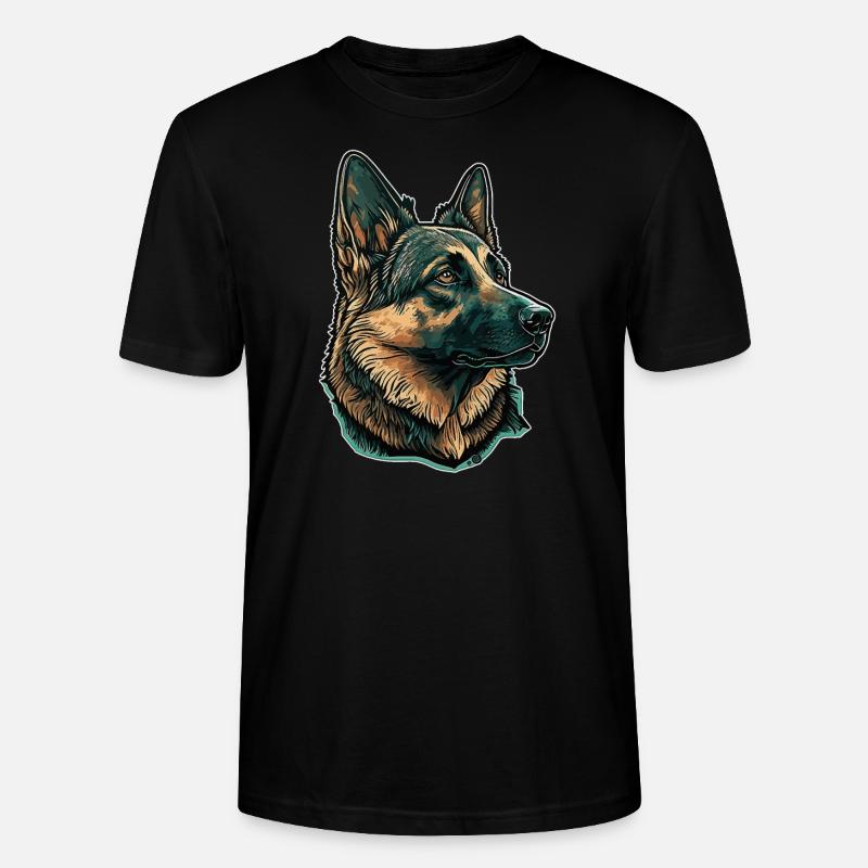 Deutscher Schäferhund - Stanley/Stella Unisex Bio-T-Shirt CRAFTER - Schwarz