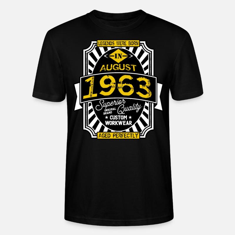 AUGUST 1963 - Stanley/Stella Unisex Bio-T-Shirt CRAFTER - Schwarz