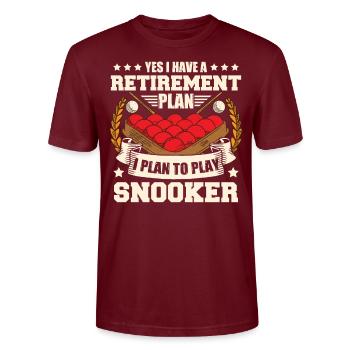 Retraite de snooker - T-shirt bio CRAFTER Stanley Stella Unisexe - bordeaux - Devant - Alina (178cm) & Michal (187cm)