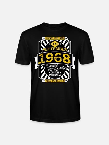 1968 SEPTEMBER - Stanley/Stella CRAFTER Unisex Organic T-Shirt - black
