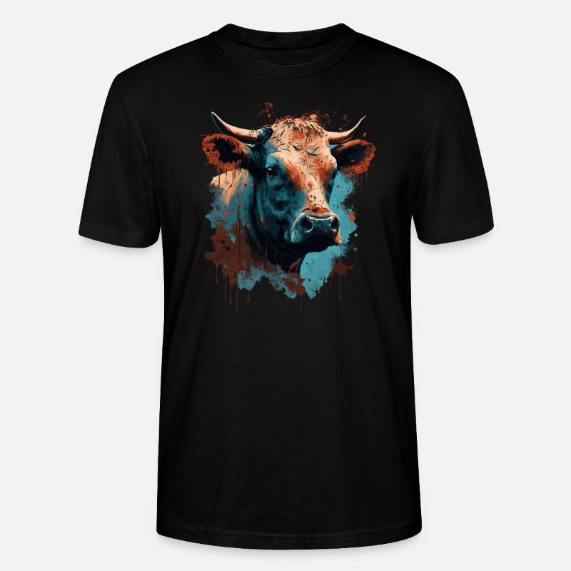 Une vache - T-shirt bio CRAFTER Stanley Stella Unisexe - noir