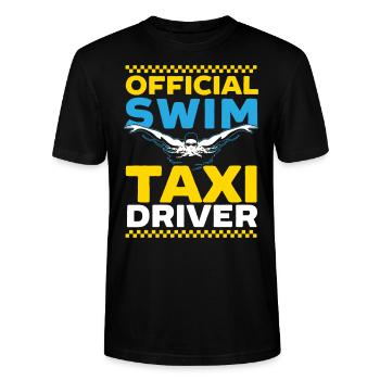 Chauffeur de taxi officiel de natation Chauffeur de taxi Chauffeur de taxi - T-shirt bio CRAFTER Stanley Stella Unisexe - noir - Devant - Alina (178cm) & Michal (187cm)