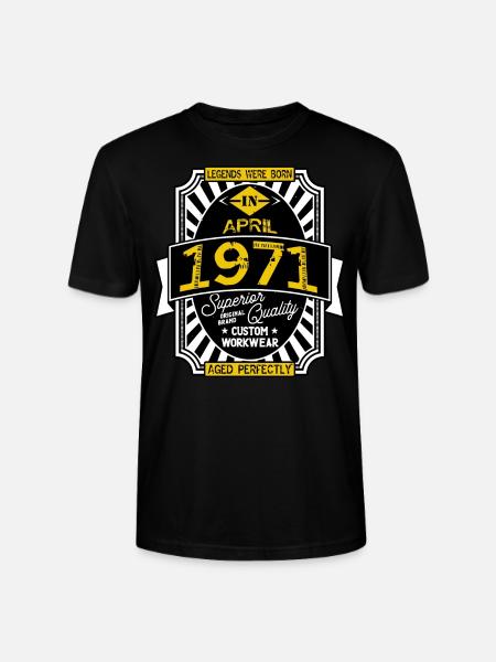 1971 APRIL - Stanley/Stella Unisex Bio-T-Shirt CRAFTER - Schwarz