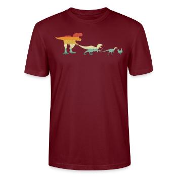 Hühnerzüchter Hühnerflüsterer Nutztier - Stanley/Stella Unisex Bio-T-Shirt CRAFTER - Burgunderrot - Vorne - Alina (178cm) & Michal (187cm)