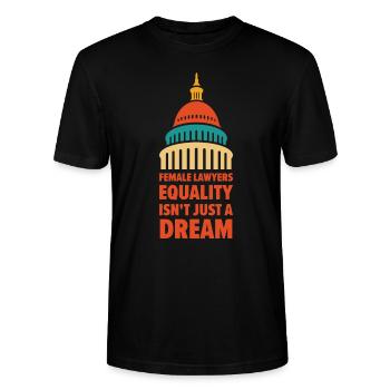 Internationaler Frauentag Juristin - Stanley/Stella Unisex Bio-T-Shirt CRAFTER - Schwarz - Vorne - Alina (178cm) & Michal (187cm)