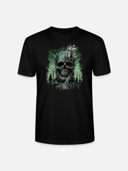 Skull Forest - Stanley/Stella CRAFTER Unisex Organic T-Shirt - black
