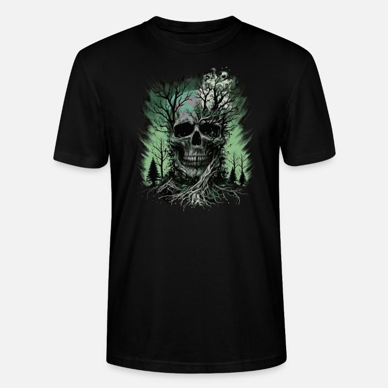 Forêt de crânes - T-shirt bio CRAFTER Stanley Stella Unisexe - noir
