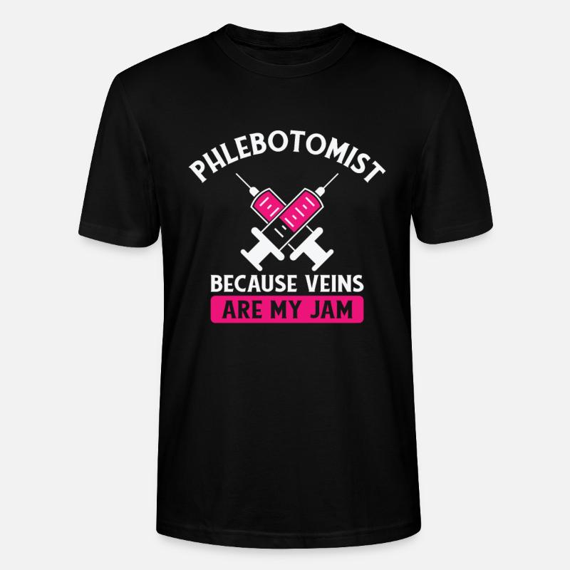Phlébotomiste Phlébotomie Infirmière Tech - T-shirt bio CRAFTER Stanley Stella Unisexe - noir